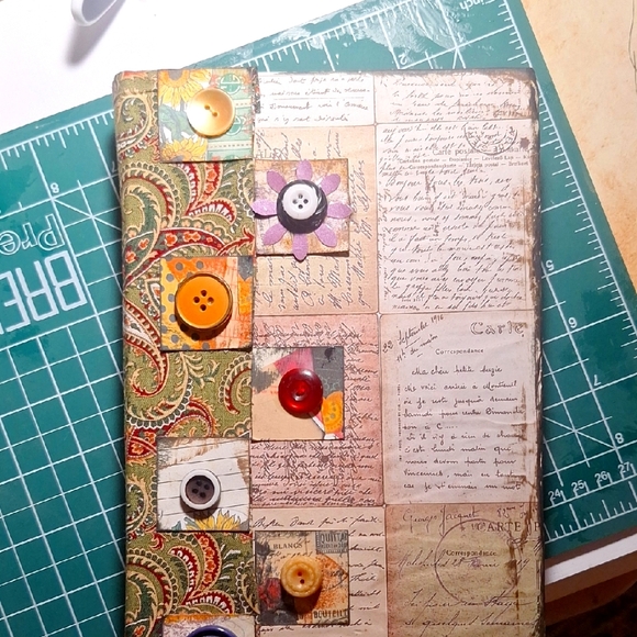Art Journal with Button Accents - Picture 1 of 5